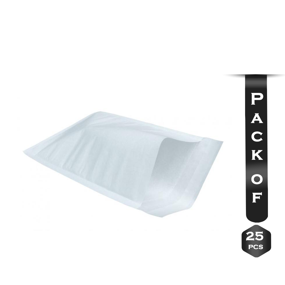 Pack Of 25 Pcs White Mailing Plastic Packet self Adhesive 5/5 inch - SA000CRFT022