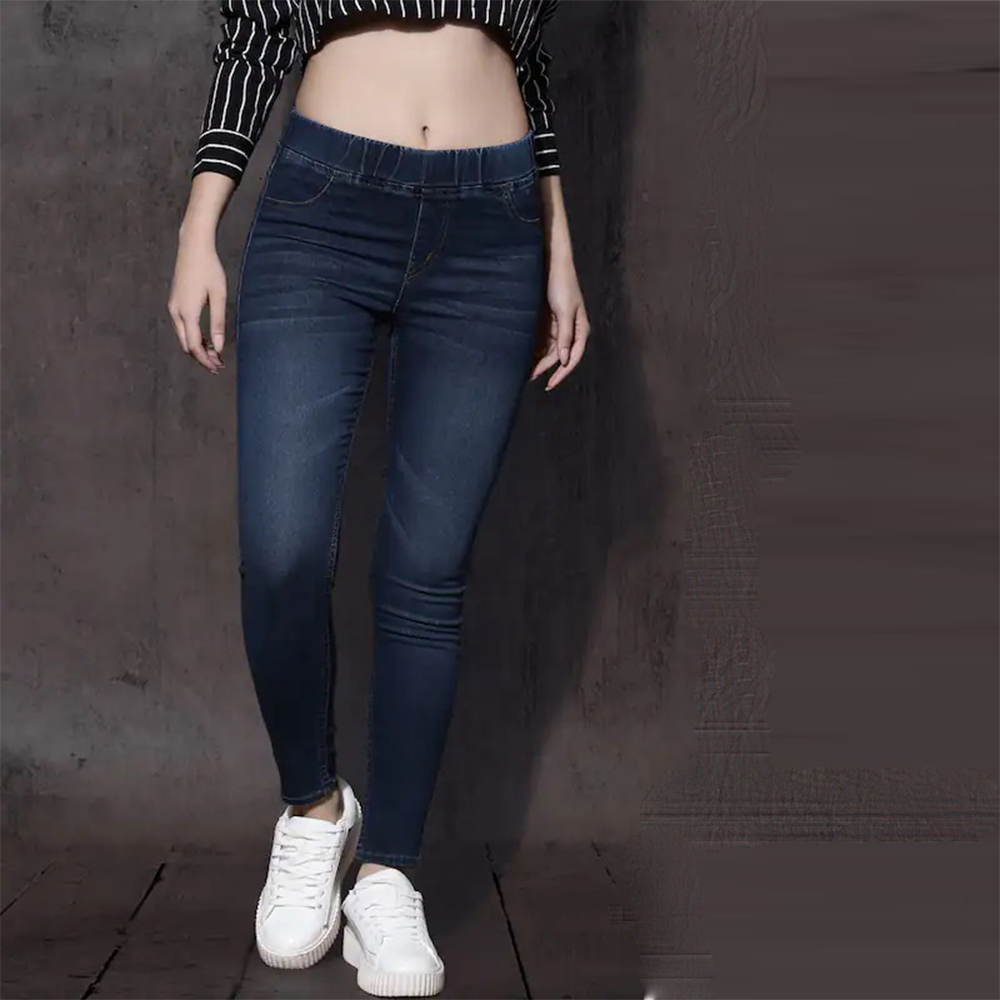 Denim Jeggings Pant For Women - Blue - u3063