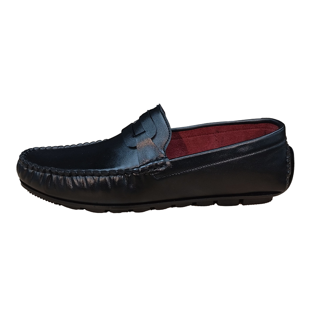 PU Leather Trendy Loafer Shoes For Men - Black - L3