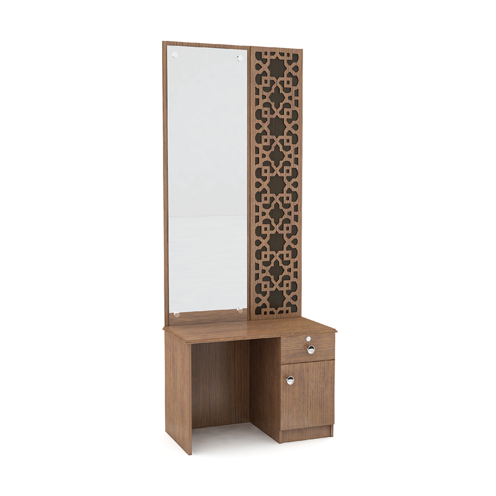 Delta Furnishers DIL-DST-107 Beech & Veneered Process Wood Dressing Table - Lacquer and SantaFe