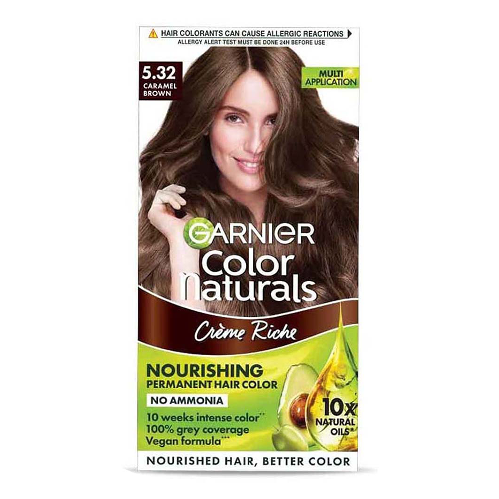 Garnier Color Naturals Hair Color - 5.32 Caramel Brown - 70ml+60g