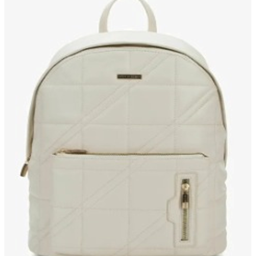 PU Leather Backpack for Women - White