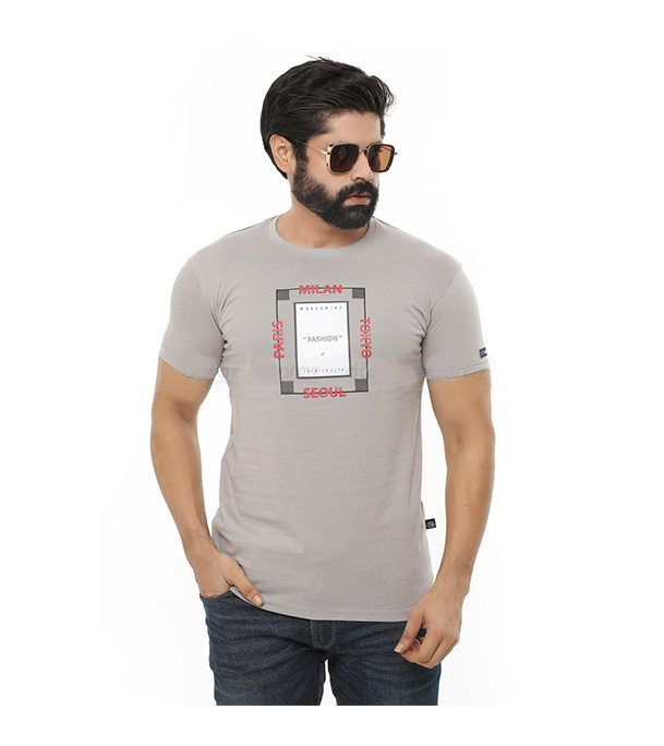 Short Sleeve T-Shirt for Men - Light Ash 