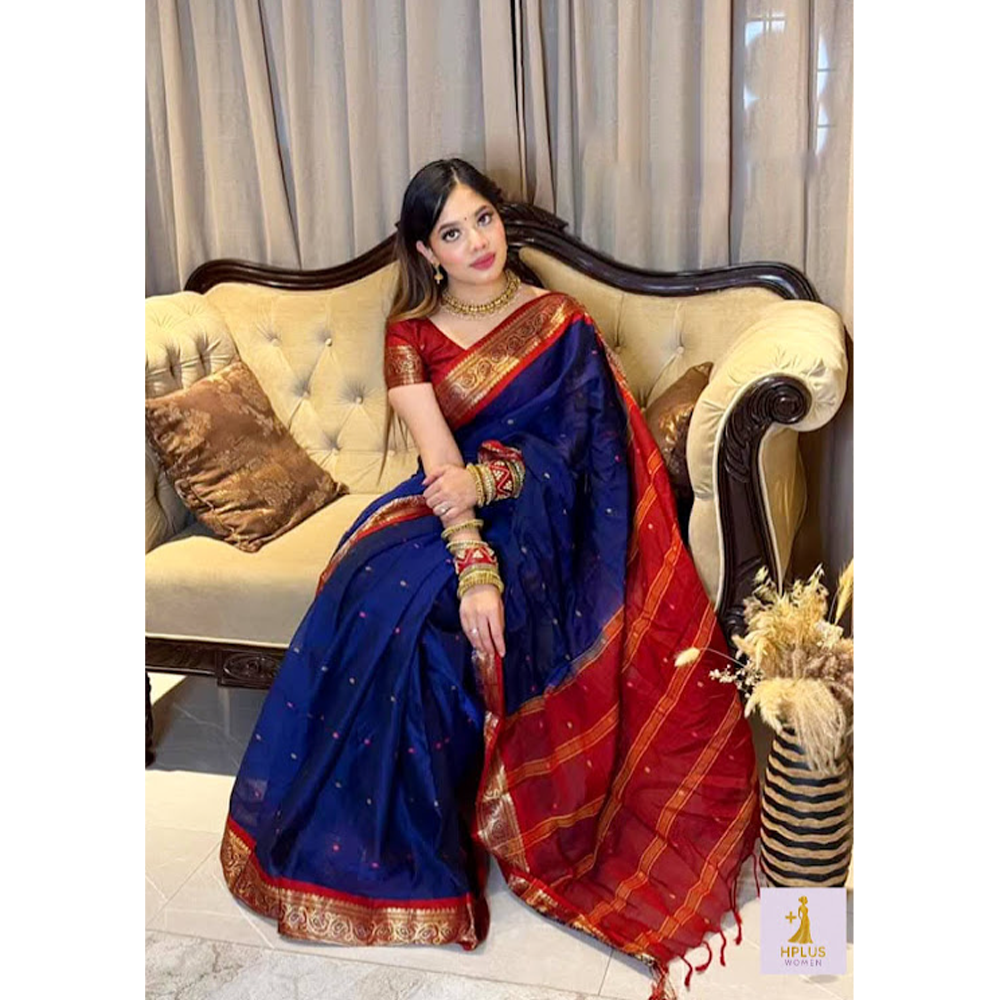 Original Tangail Mashlaish Cotton Saree With Blouse - Hp-Mc-202-M2