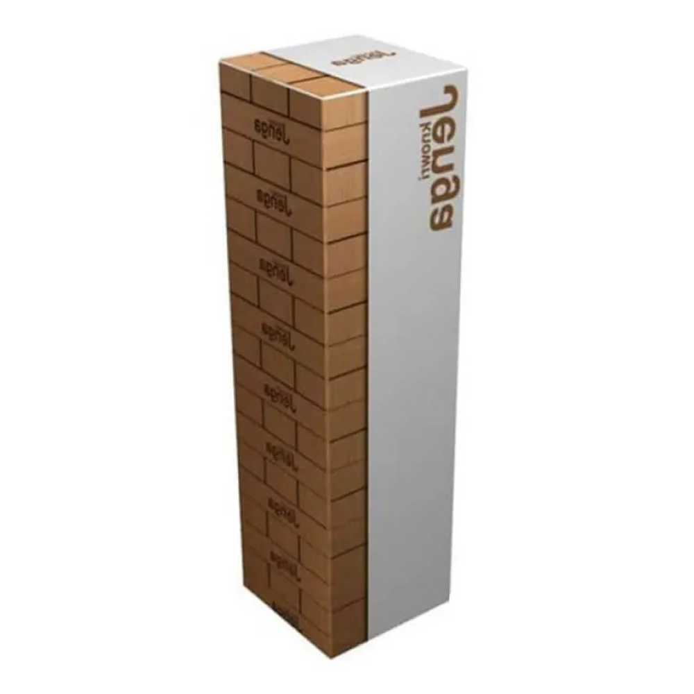 Knowri Jenga Wooden Blocks Toppling Tower Game - Light Pink