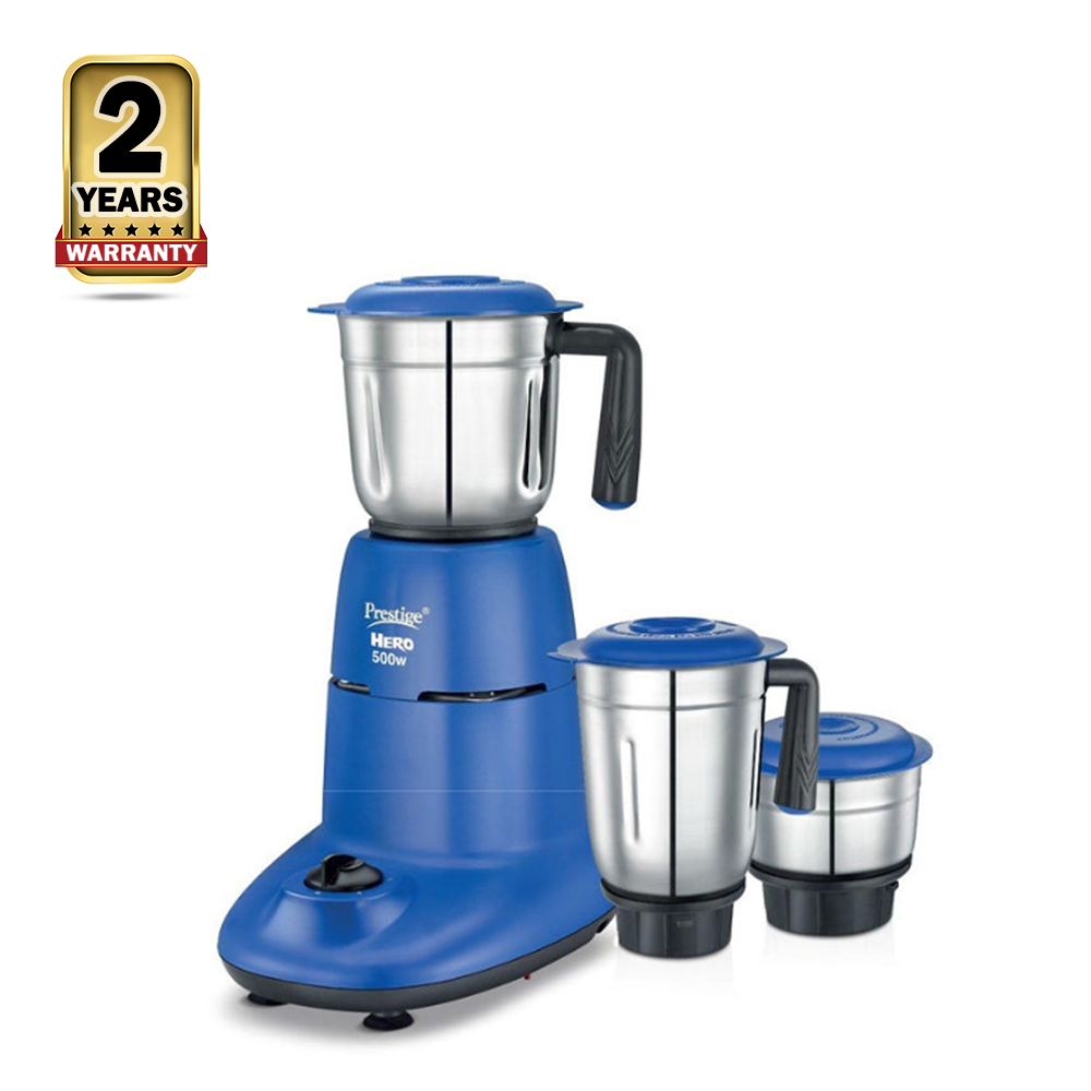 Prestige Hero ABS Mixer Grinder - 500W - 1.5L - Blue and Silver