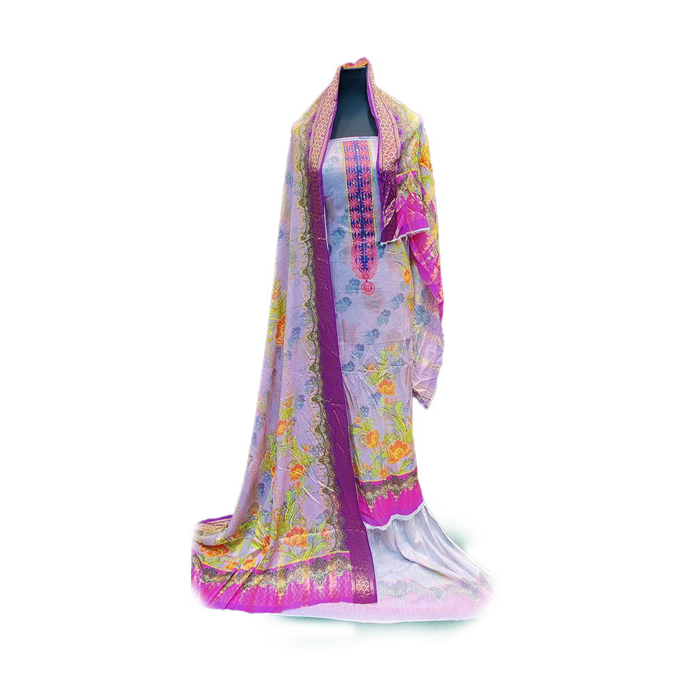 Proud PL-SL00049 Unstiched Cotton Computer Digital Print Lawn Salwar Kameez For Women - Purple