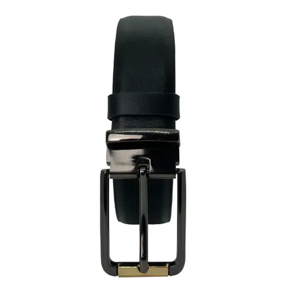 Leather Non-Stitched Belt For Men - Black