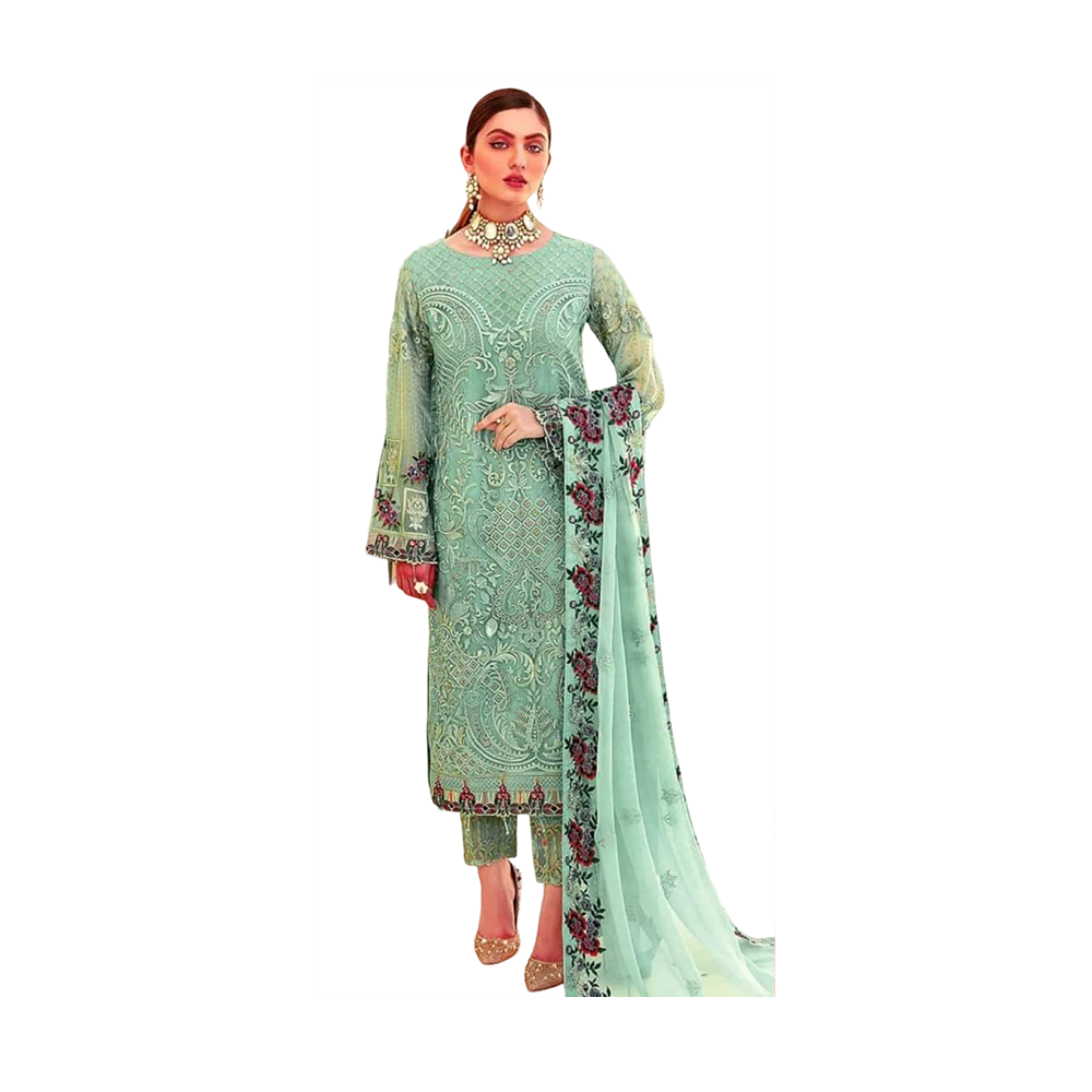 Pakistani Designed Gorgeous Party Wear - SK -291 - Mint