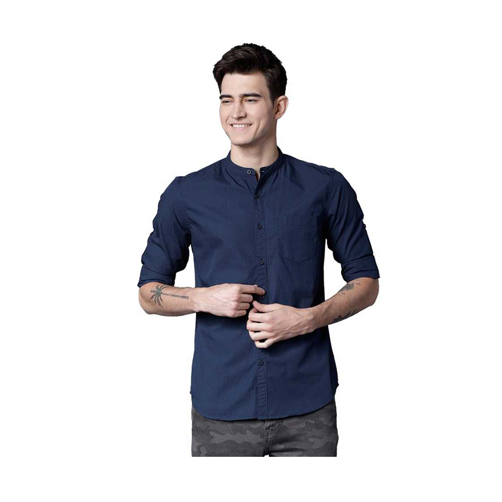 Nagar Exclusive Oxford Cotton Full Sleeve Formal Shirt For Men - Black -  ED30