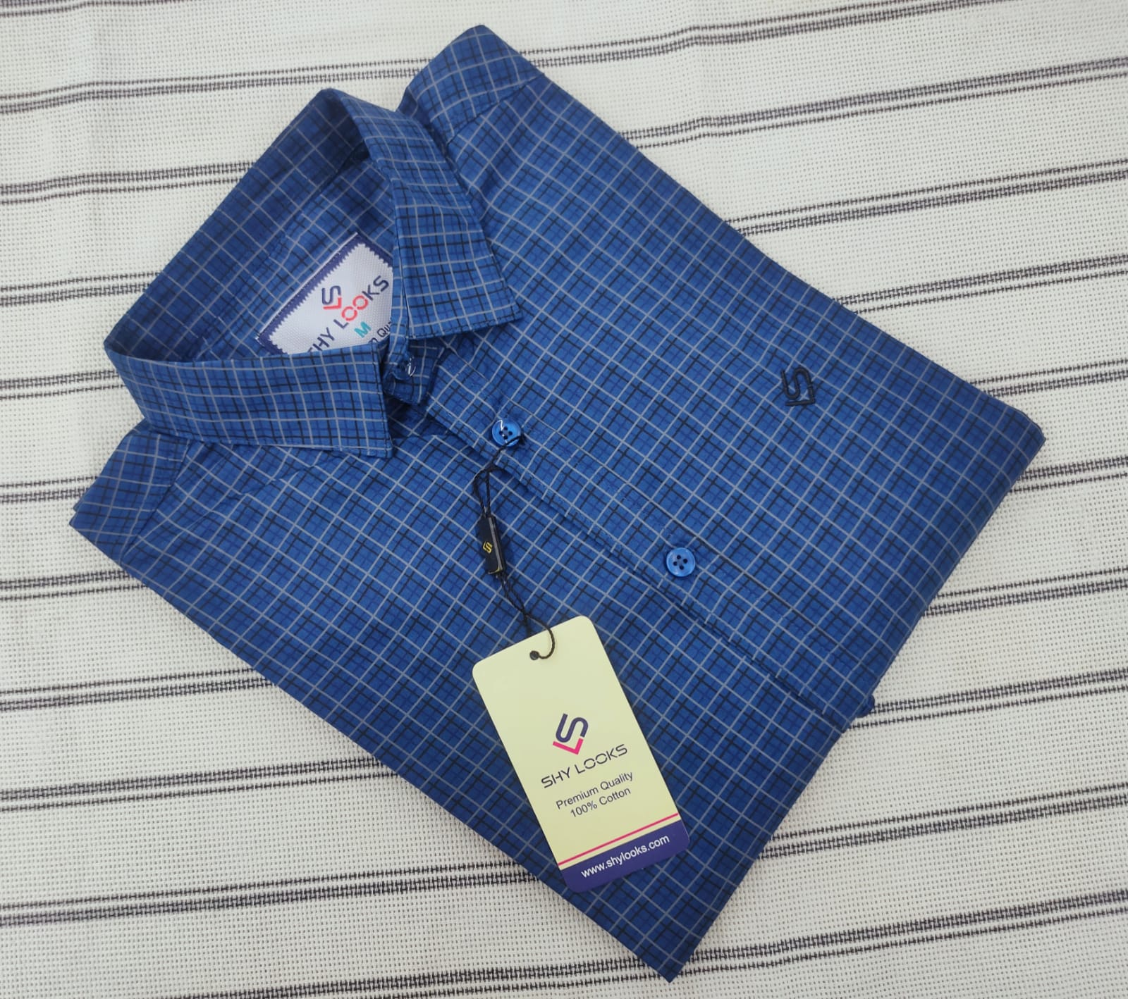 Cotton full Sleeve Check Shirt  For Men - Multicolor - OP599