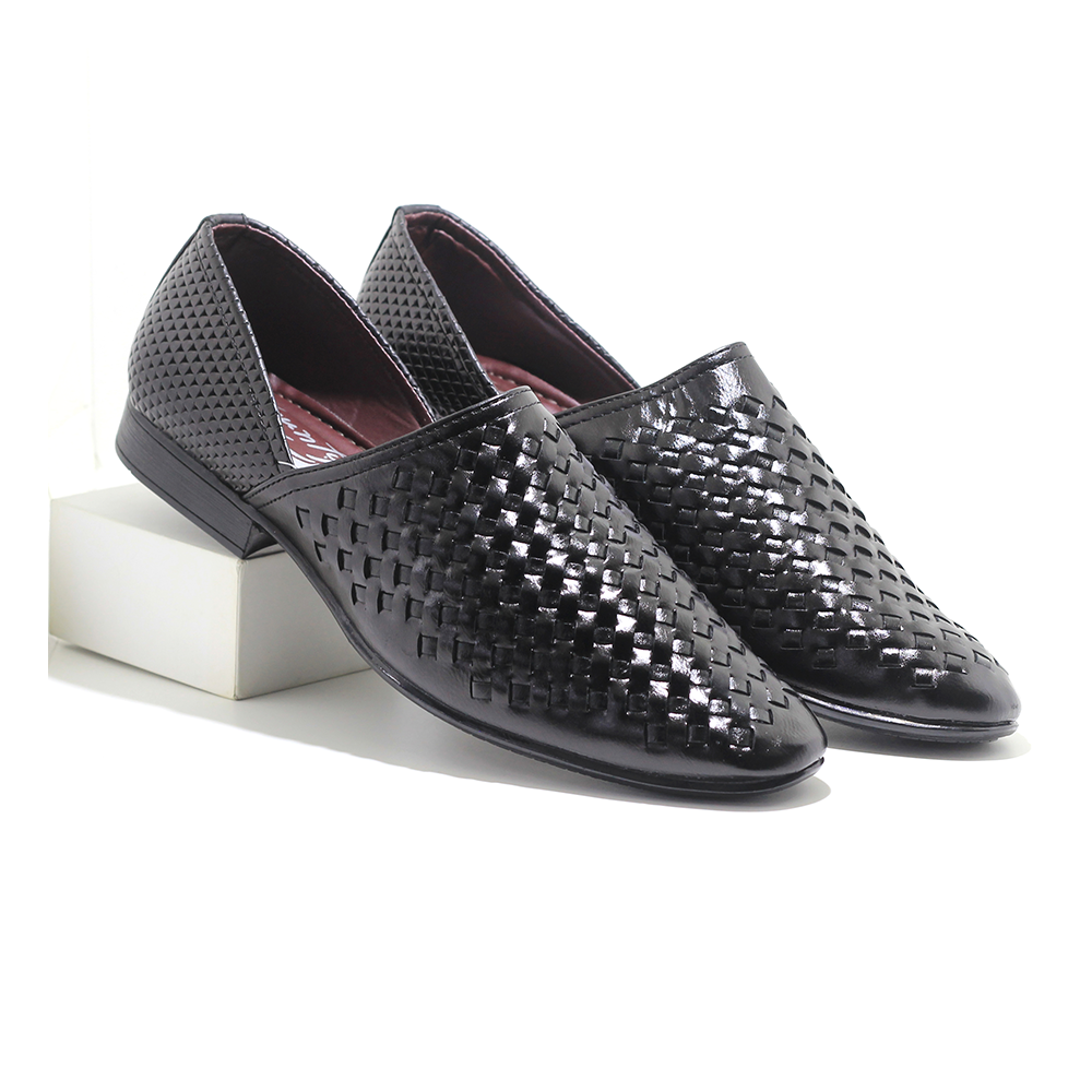 PU Leather Shoe For Men - Black - IN377