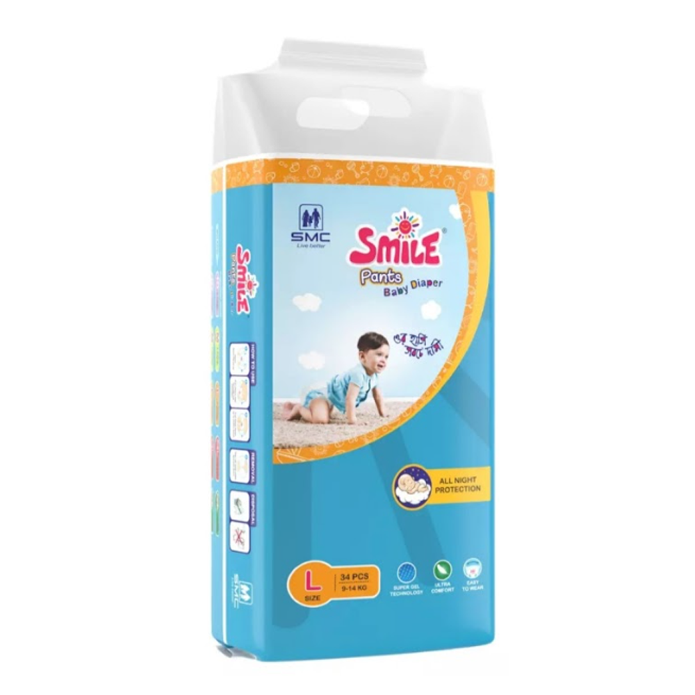 SMC Smile Baby Diaper Pants L - 9-14kg - 34 pcs