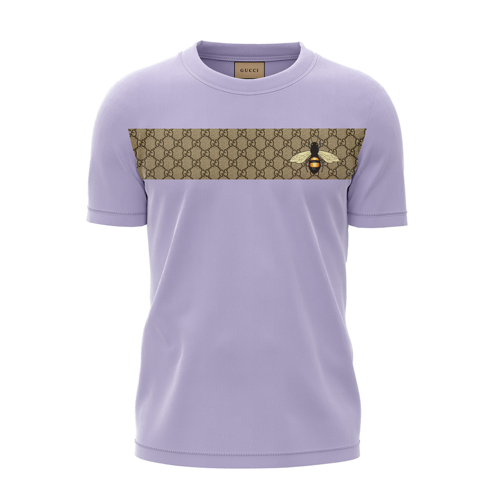 Cotton Half Sleeve T-Shirt For Man - Violet - PTS14