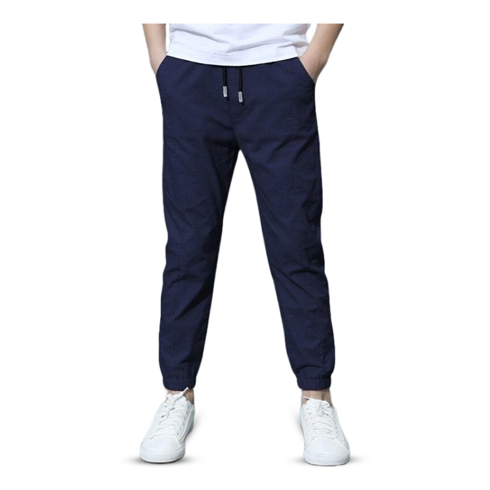 Cotton Joggers Pant For Men - Navy