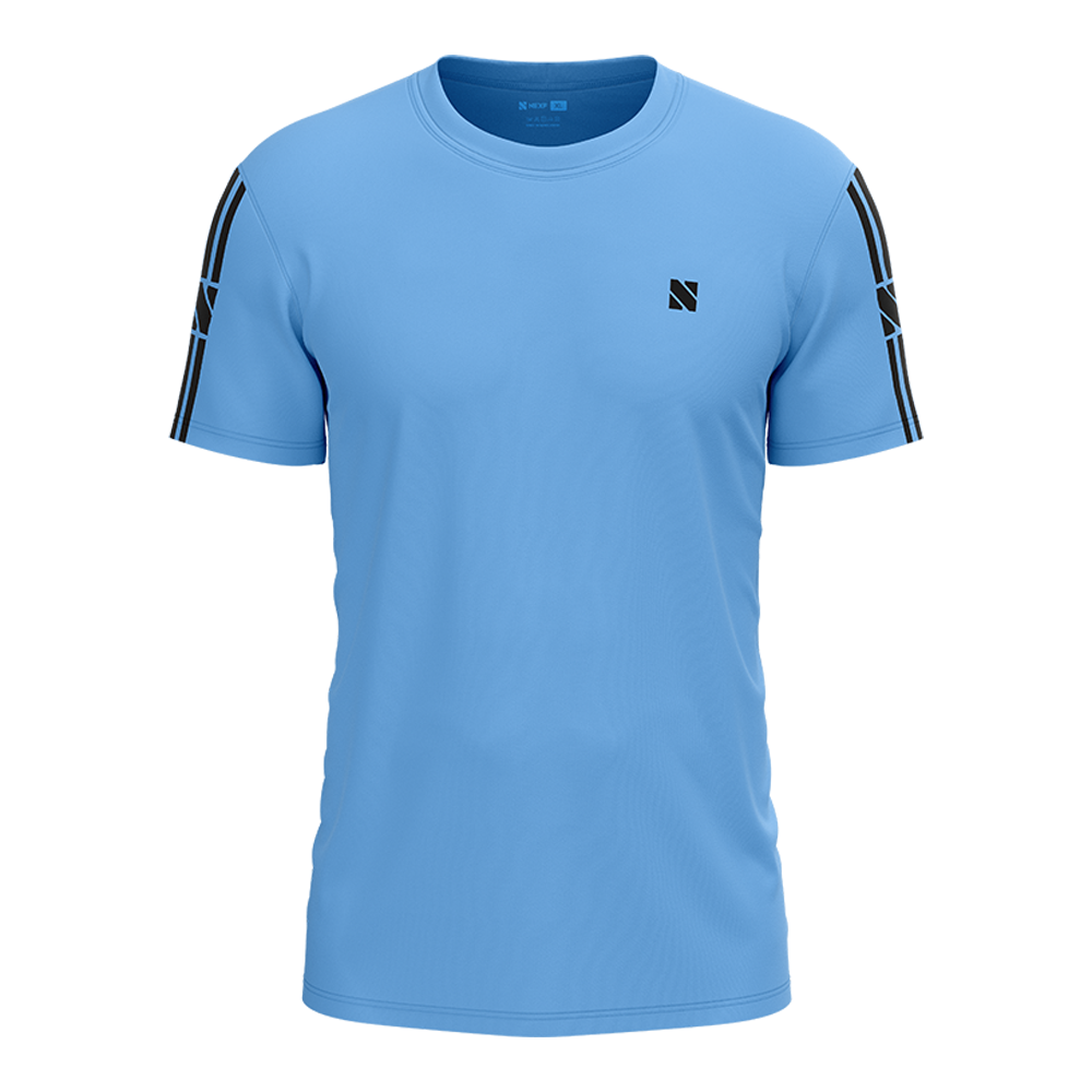 Nexf Mesh Half Sleeve Jersey T-Shirt for Men - Sky Blue - NEXF08