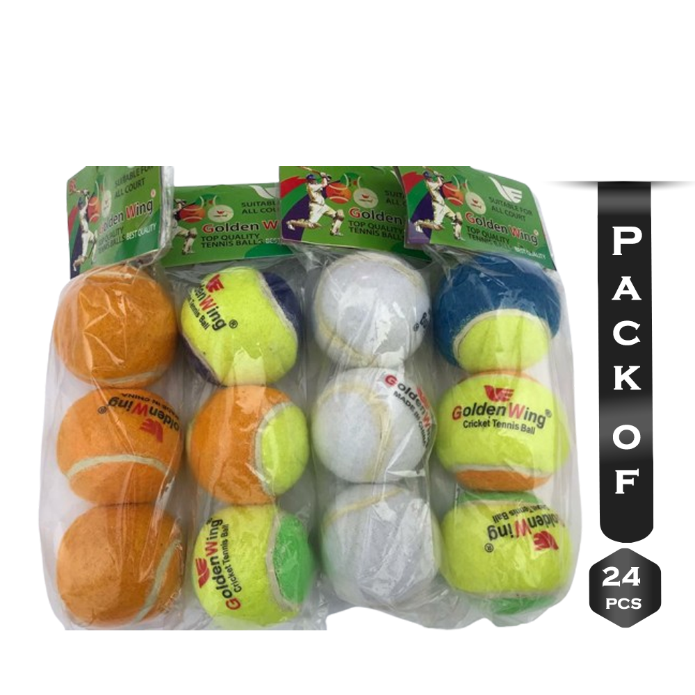 Pack of 24 Pcs Golden Wing Tennis Ball 