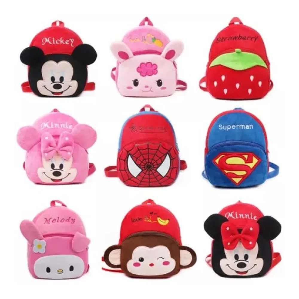 Cartoon Stuffed Pre-Schooling Soft Backpack for Kids - Multicolor