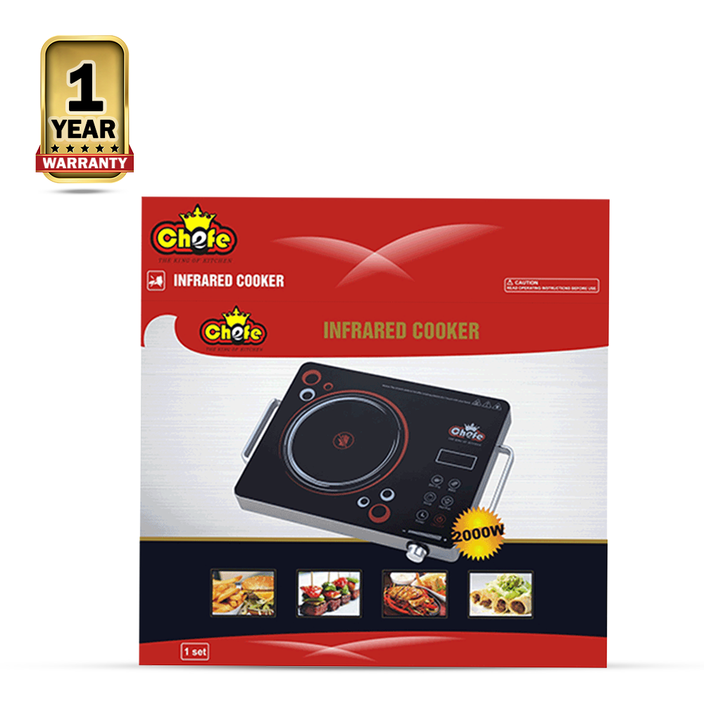 Chefe Infraed 2000W Cooker - Black