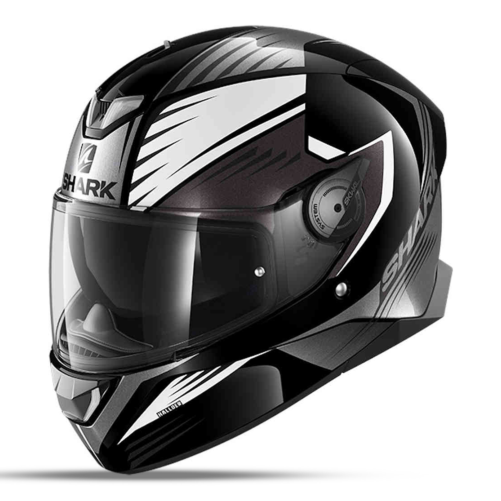 Shark Skwal Hallder Full Face Helmet - Small Size - White and Black