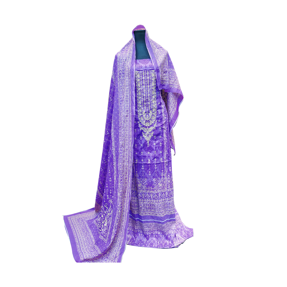 Proud PL-SL00024 Unstiched Cotton Digital Print Lawn Salwar Kameez For Women - Violet