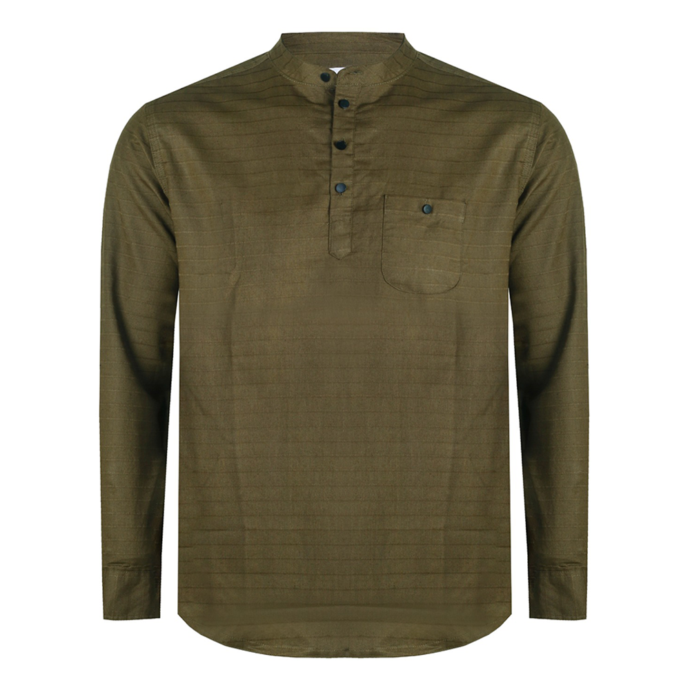 Cotton Full Sleeve Katua For Men - Olive - OP222