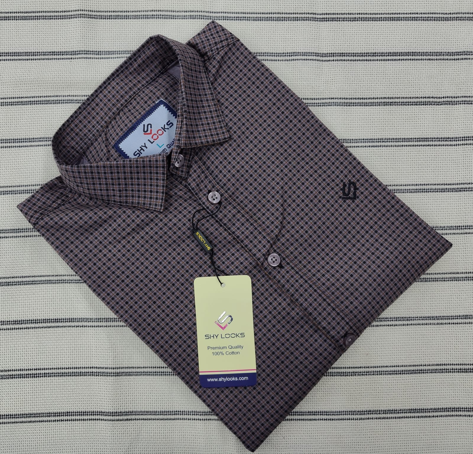 Cotton full Sleeve Check Shirt  For Men - Multicolor - OP562