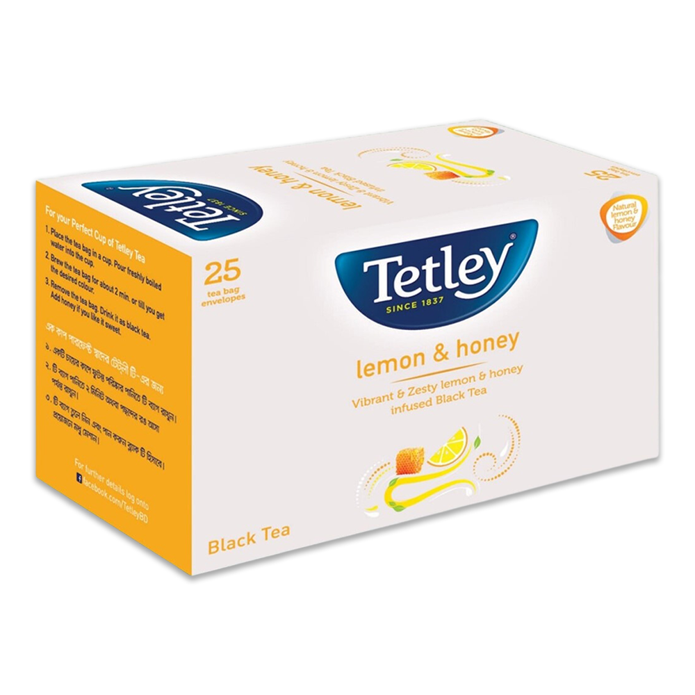 Tetley Flavour Tea Lemon & Honey - 25 Bags - TTA7