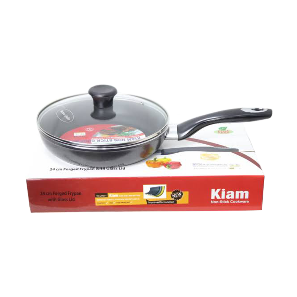 Kiam Stainless Steel Nonstick Frypan With Cap - 24Cm