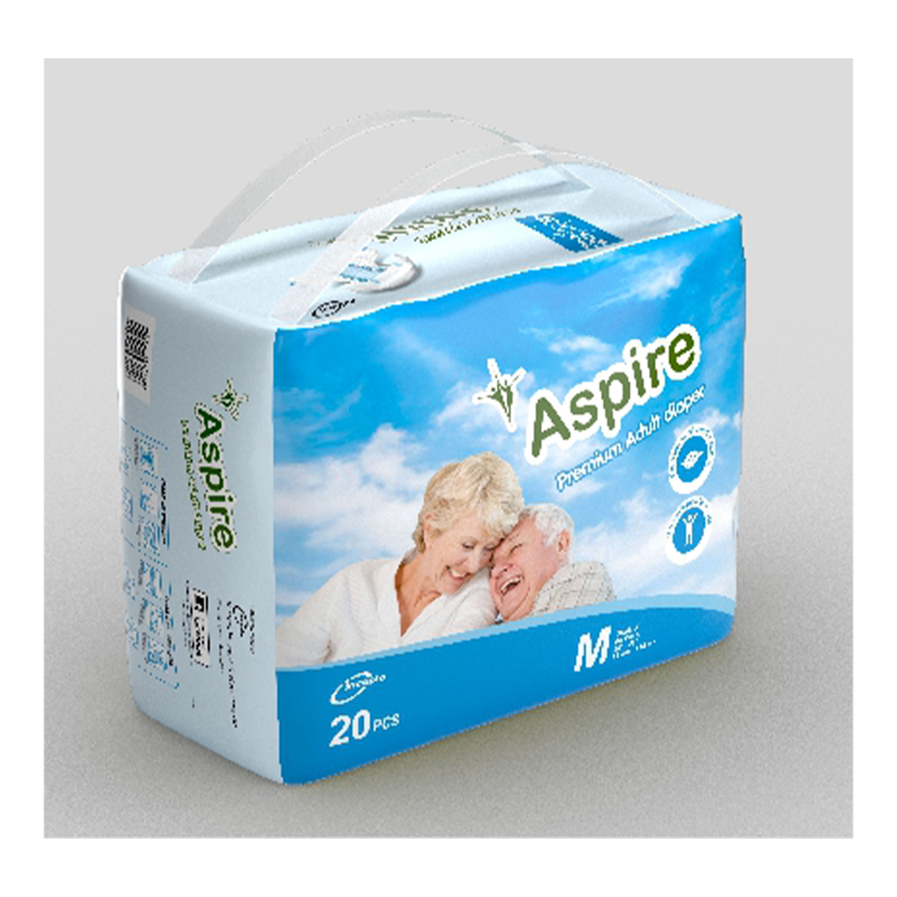 Aspire Adult Diaper - M - 20 Pcs