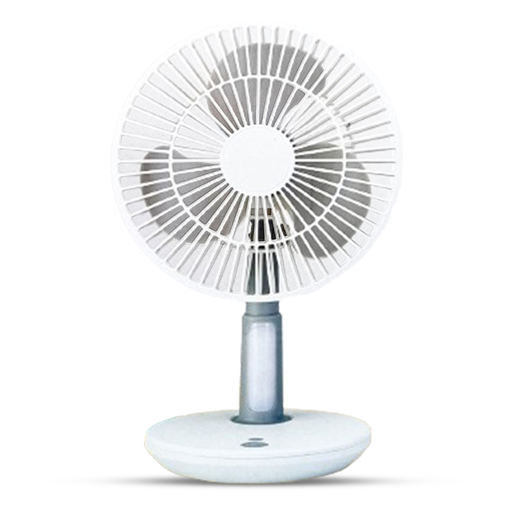 Niyama Kingshan KL-880 Rechargeable Mini Fan With LED Light - White and Gray