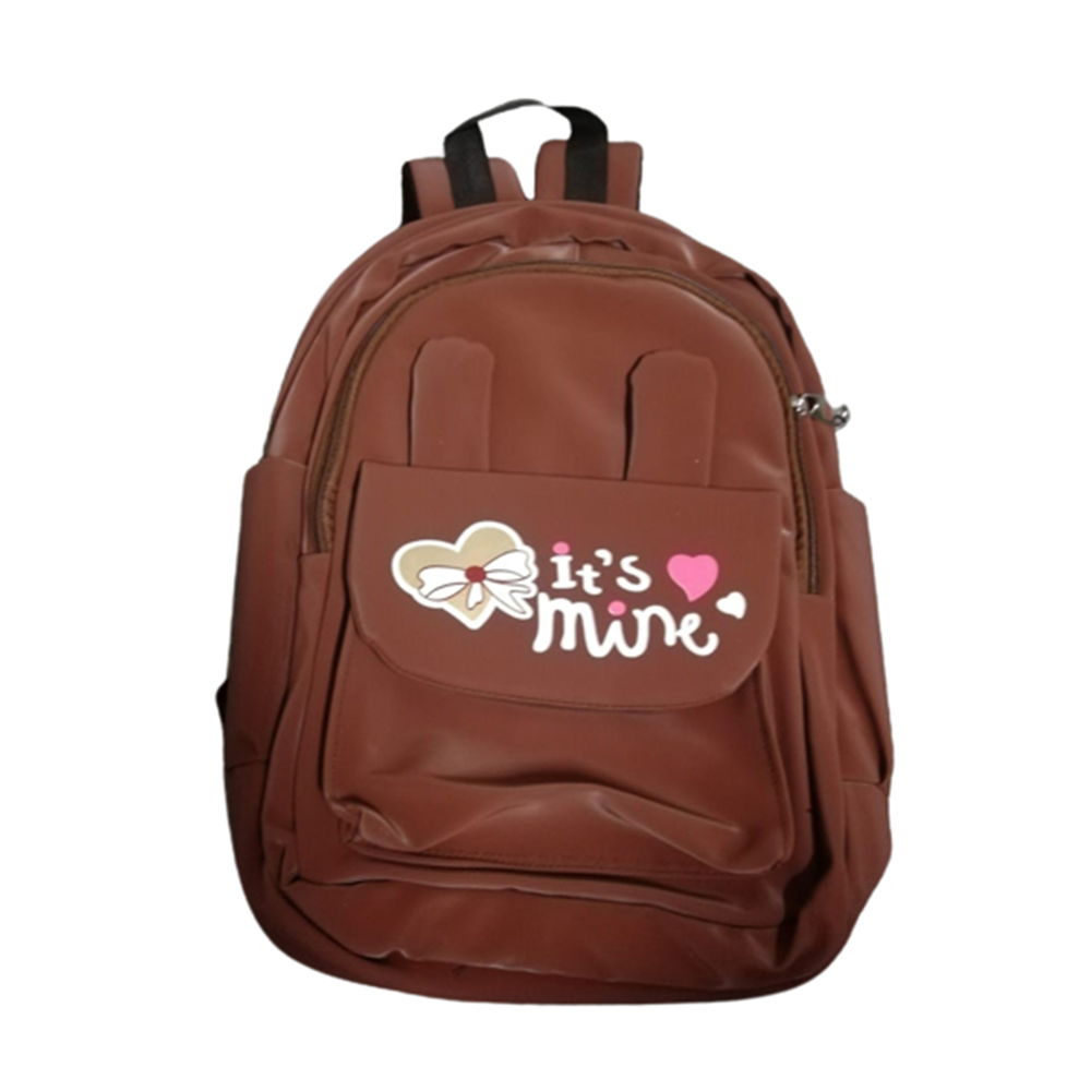 Nylon Polyester Backpack For Girls - Brown - LB-N3