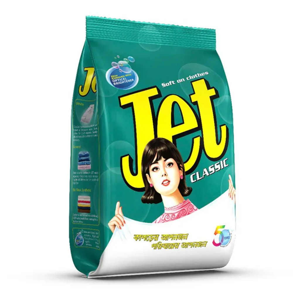 Jet Improved Formula Detergent Powder Poly Pack – 500gm