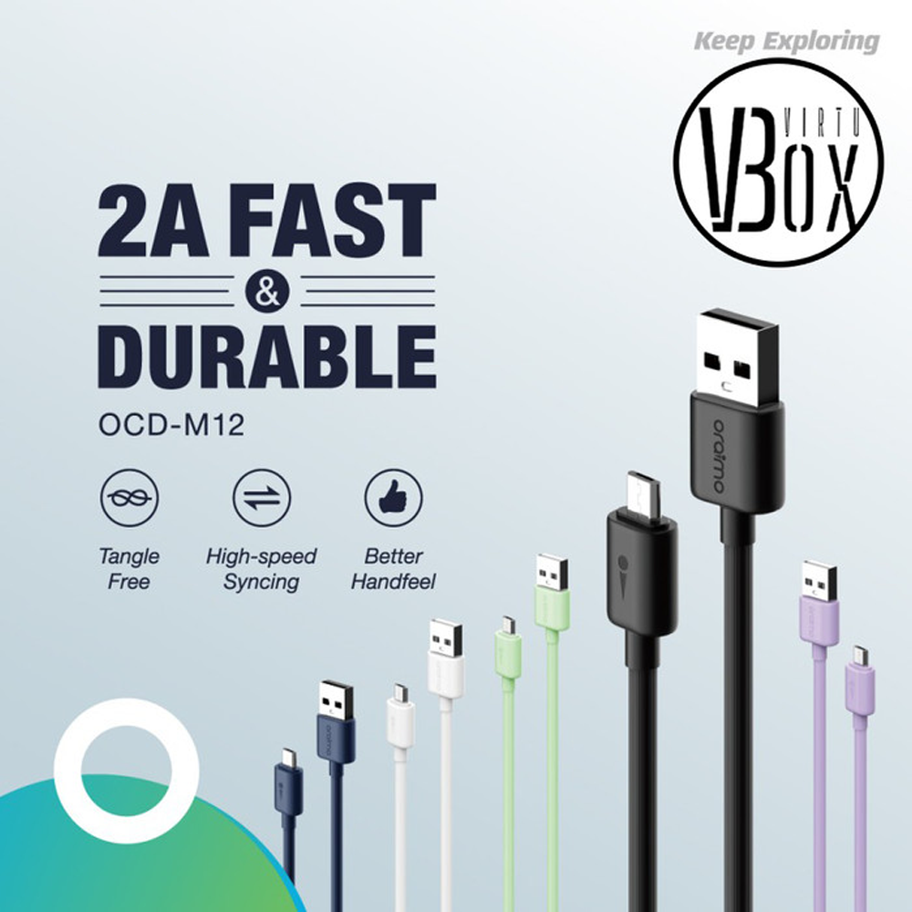 Oraimo Ocd-M12 Micro USB Cable - Black