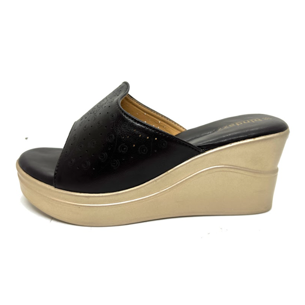 PU Leather Sandal for Women - Black - BW10385