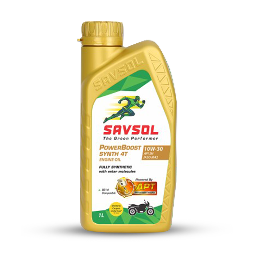 Savsol PowerBoost Synth 4T 10W-30 Bike Engine Oil - 1L