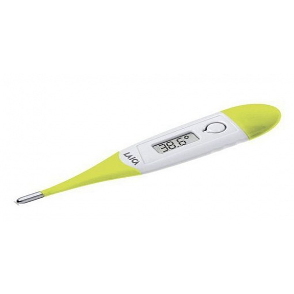 Laica TH3302 Thermometer with Flexible Water Resistant Head - White and Green