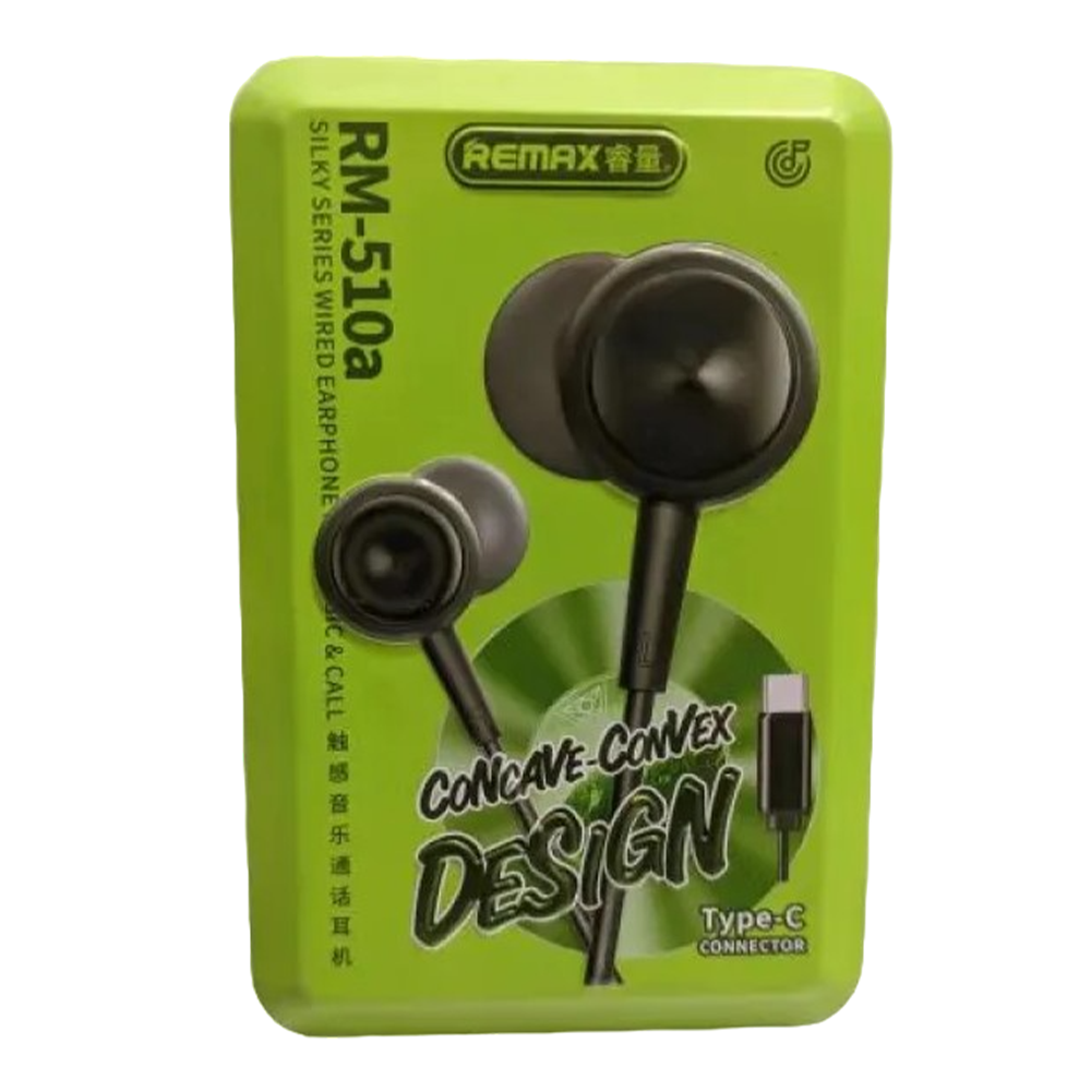 Remax Rm-510A Type C Earphones - Black