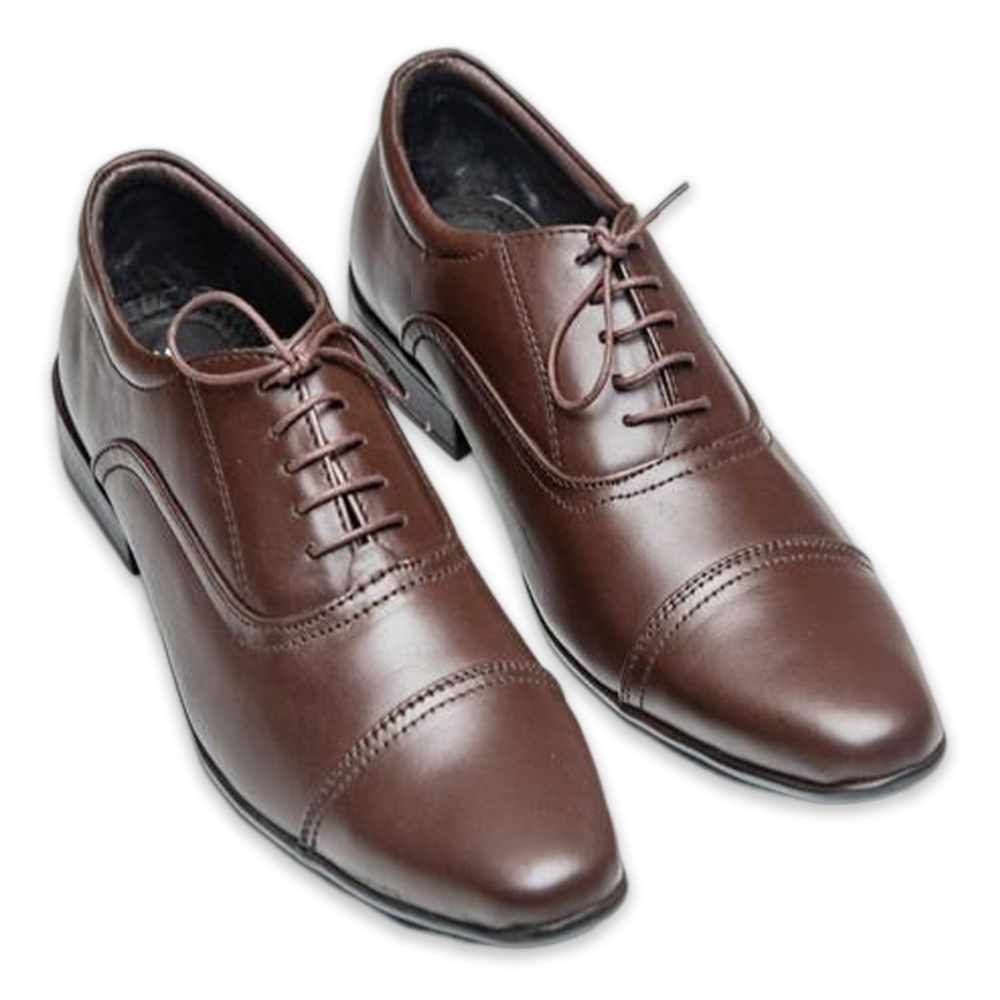 Paduka PU leather Formal Shoe for Men - Chocolate - PFS-101