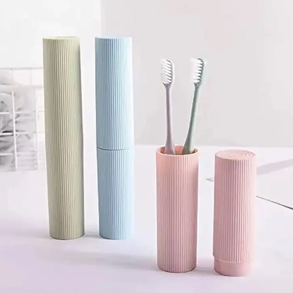 Plastic Travel Portable Toothbrush Holder Box Multicolor