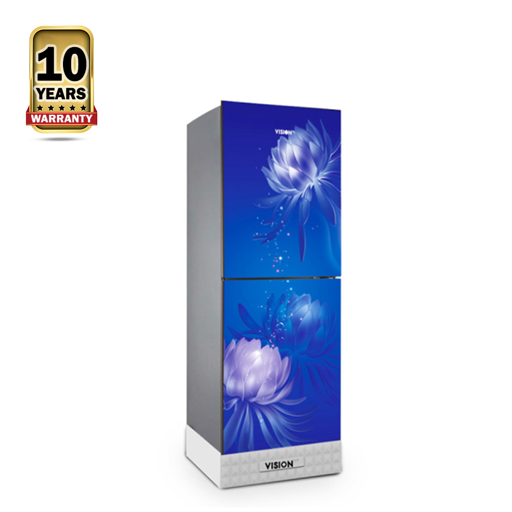 Vision GD RE-142L Refrigerator - 142 Liters - Blue Lotus Flower