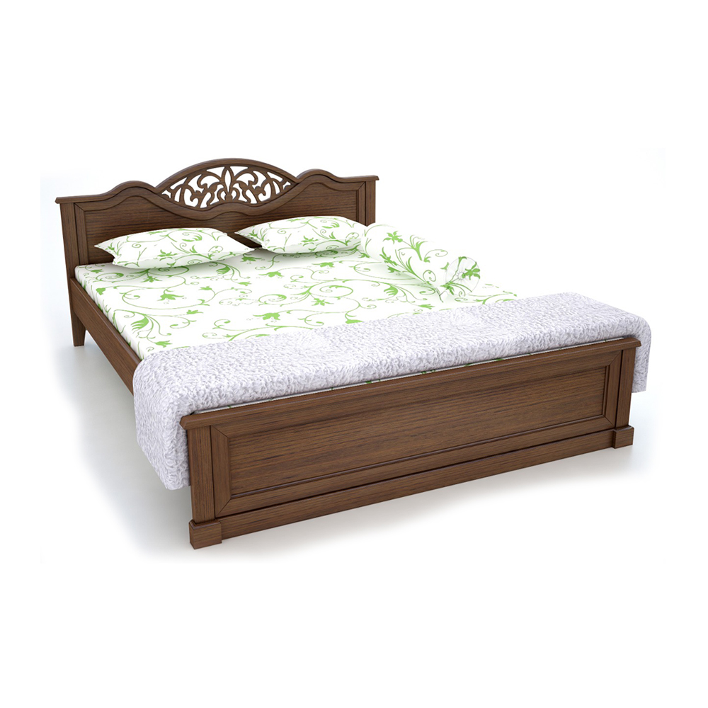 Delta Furnishers Beech and Veneered Process Wood Bed - Lacquer and Santa Fe - DIL-BED-114 