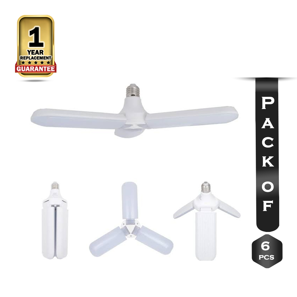 Pack Of 06 Pcs LED Fan Light - 45W - White