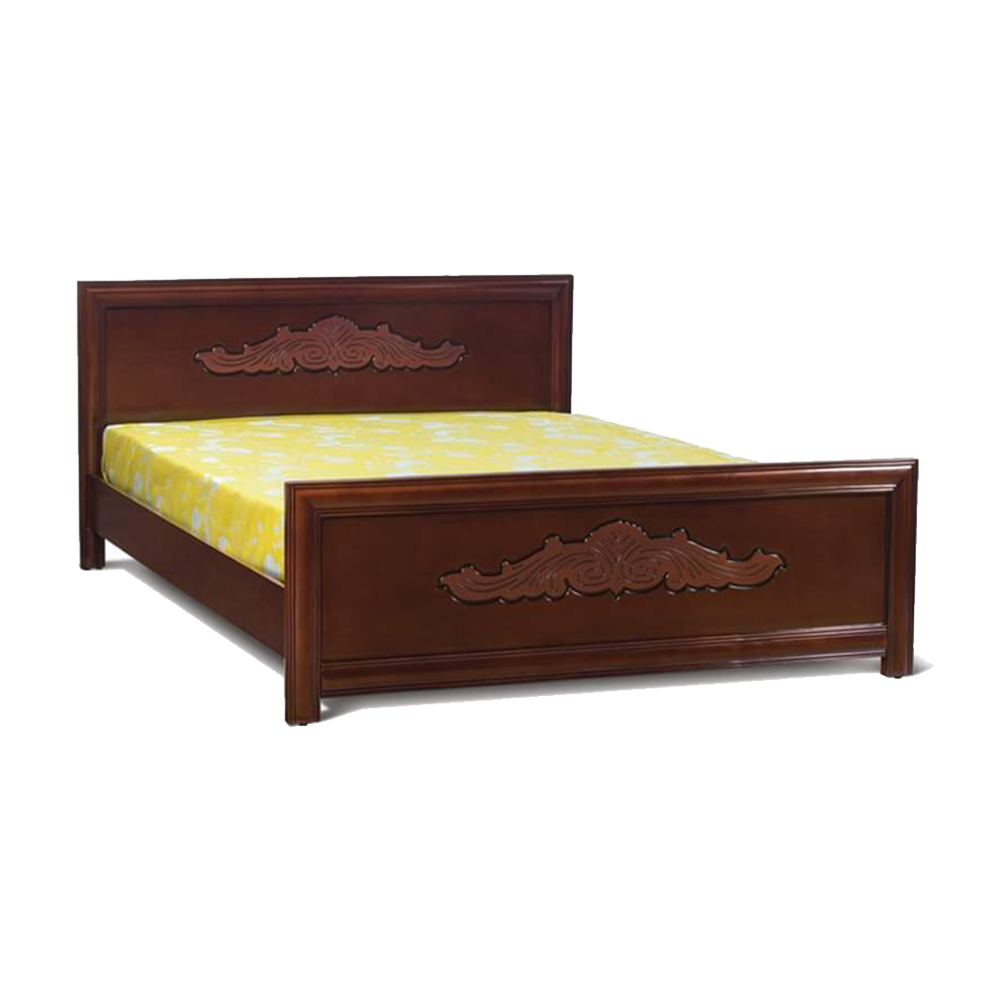 Malaysian Processed Wood Semi Double Size Bed - 4'*7' Feet