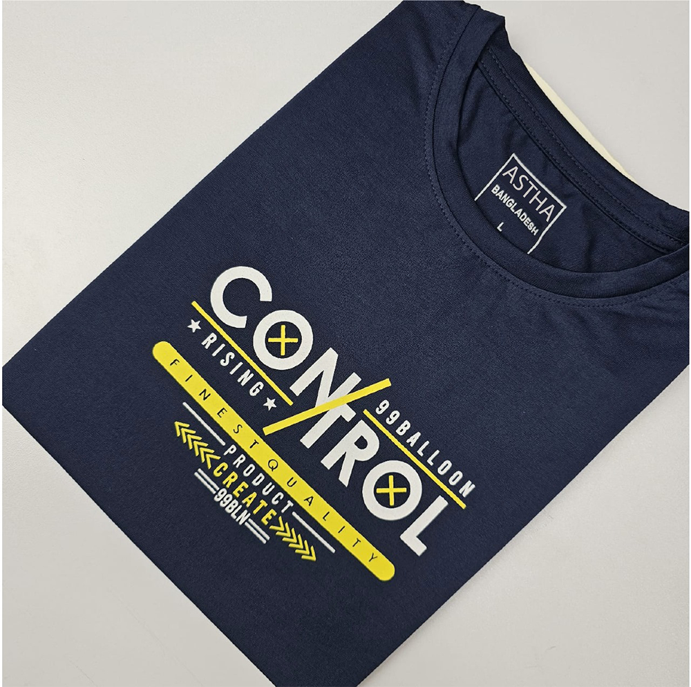 Cotton T-shirt for Men - Navy Blue