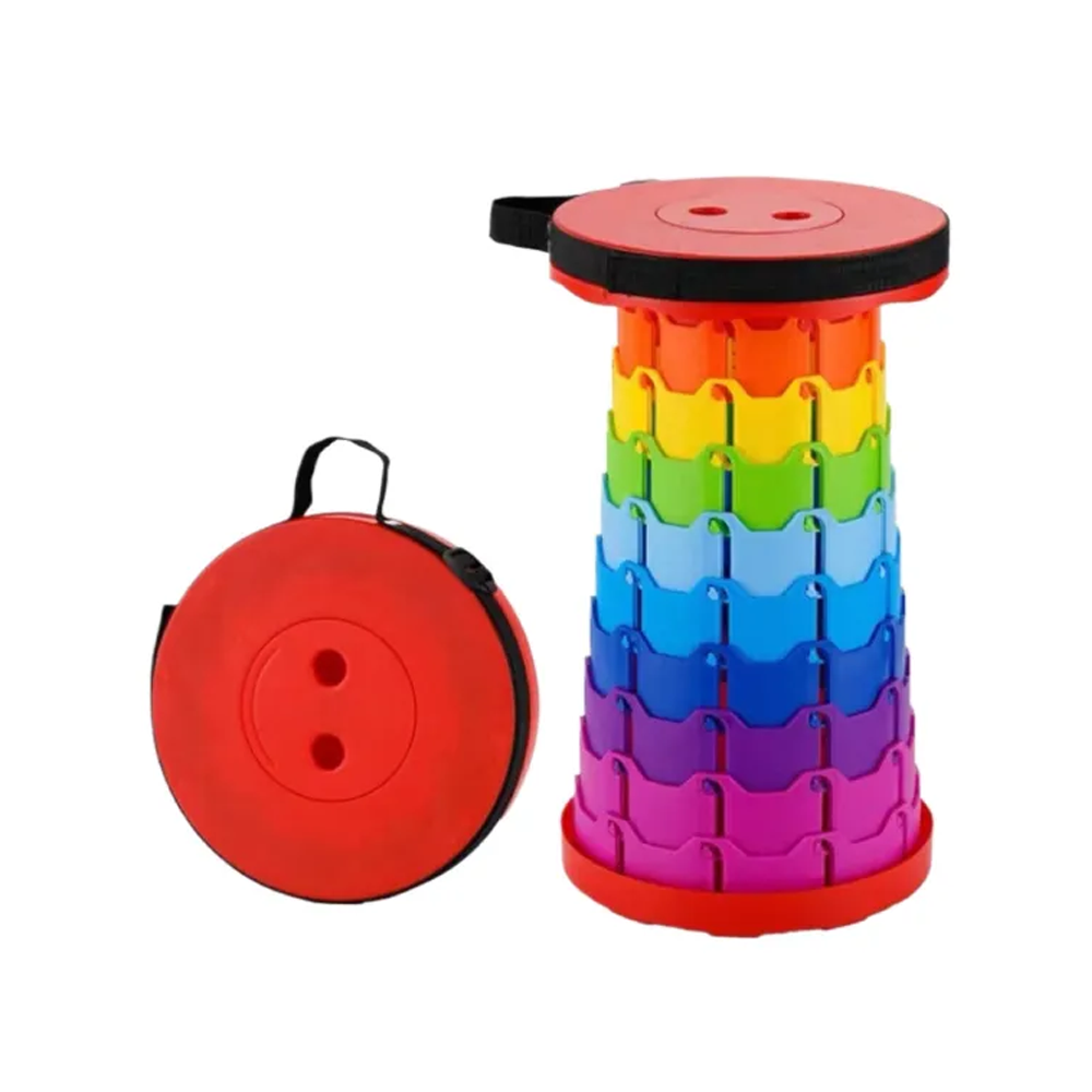 Foldable Extendable Telescopic Stool - Multicolor