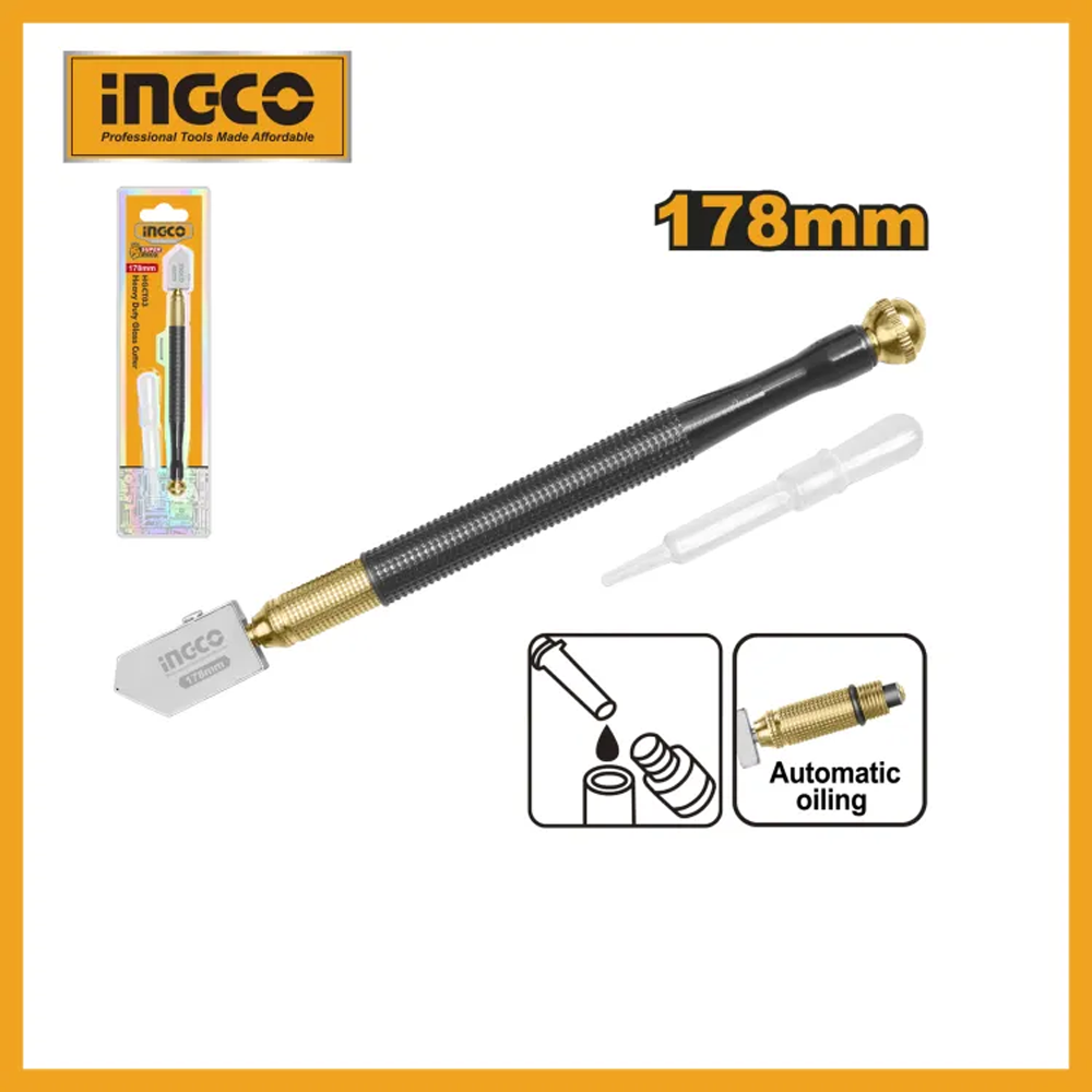 Ingco HGCT03 Heavy Duty Glass Cutter - Black