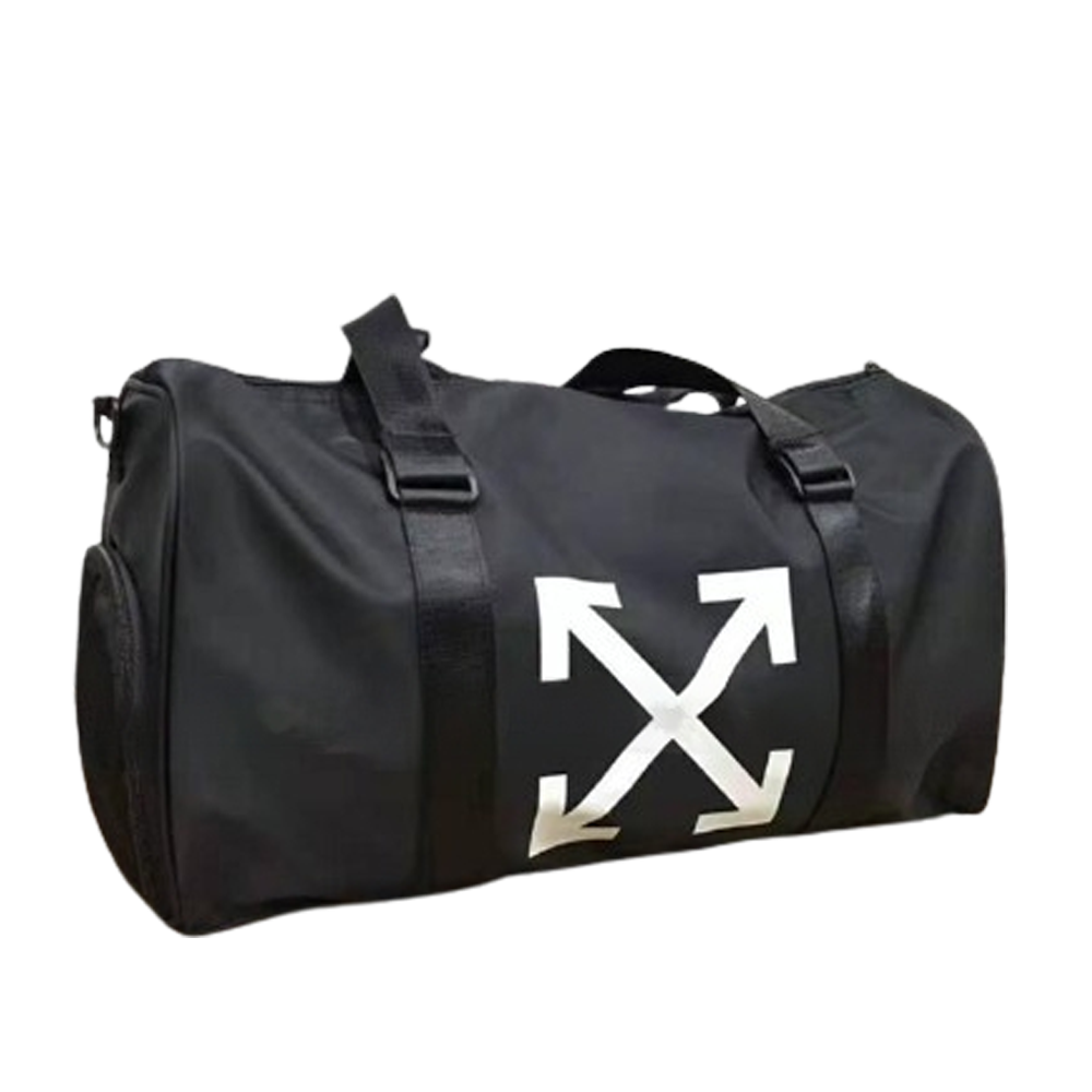 Oxford Polyester and Nylon Gym Bag and Sports Bag - Black