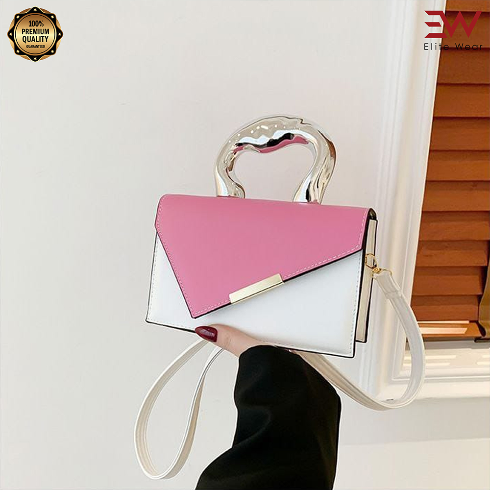 Artificial Leather Thai Stylish Hand Bag For Women - Pink - P293 A