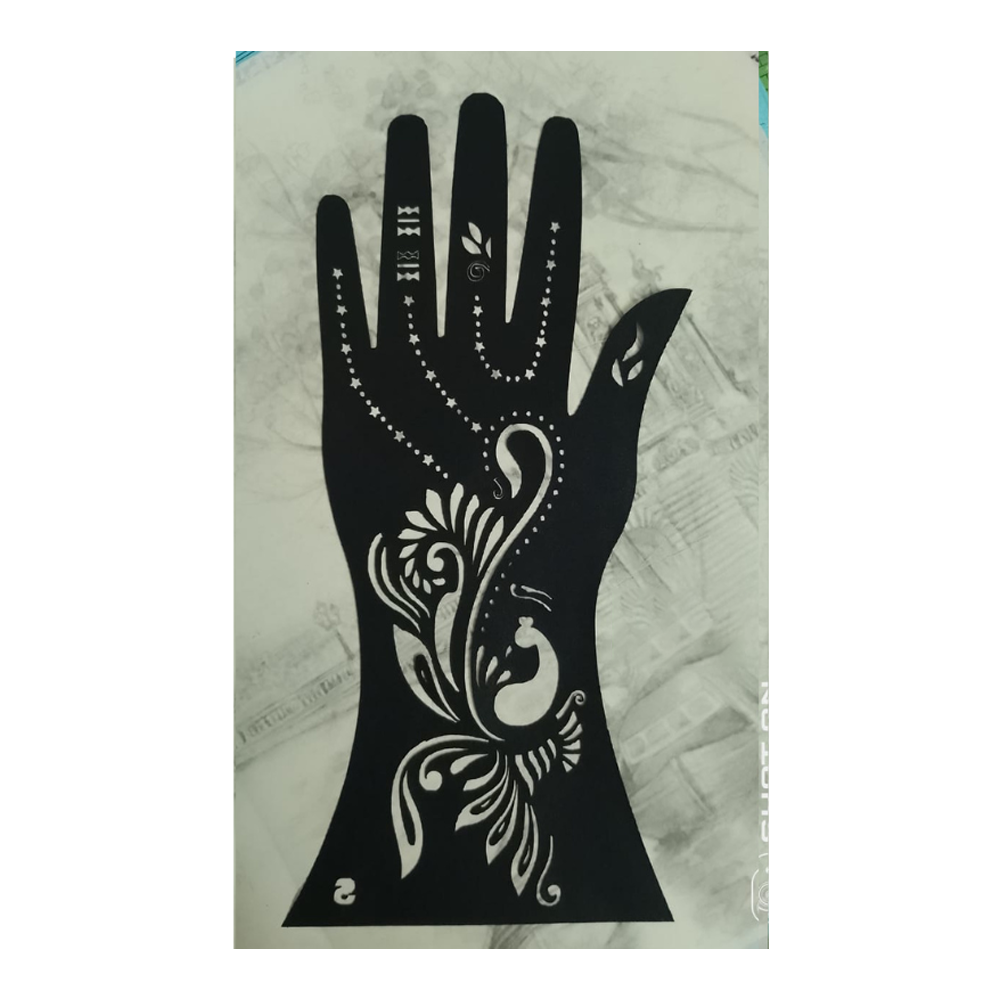 Mehedi Henna Hand Stencil Sticker For Women